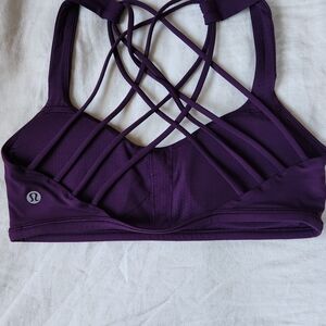 lululemon athletica Deep Purple Strappy Sports Bra